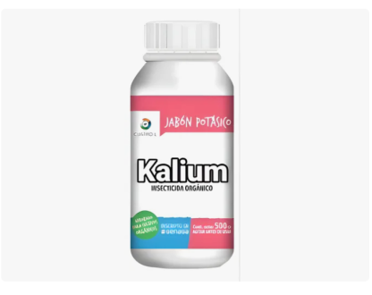 Insecticida Orgánico Jabón Potásico Kalium 500 Cc Cuatro L